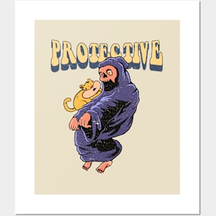 Protective Cat Posters and Art